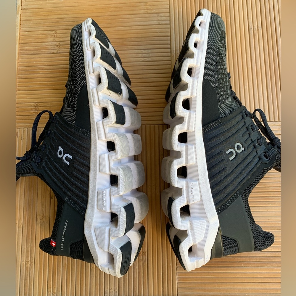 On Running Black and White Athletic Shoes - Picture 9 of 16